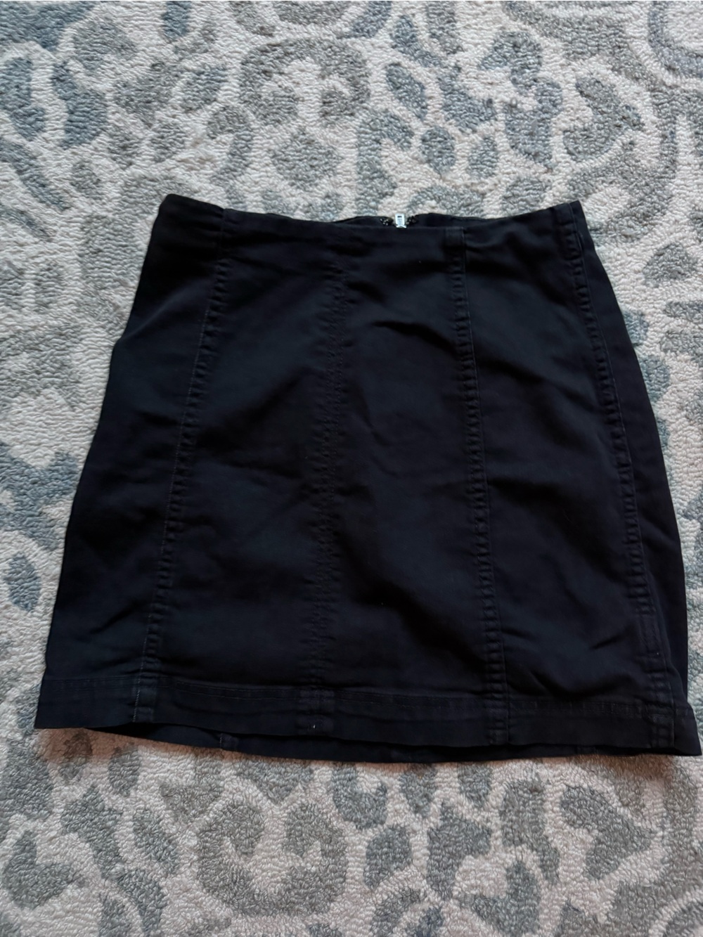 Free People Black Mini Skirt - Panel Detail